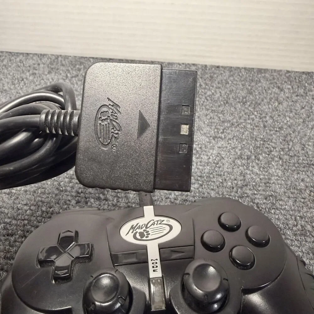 Mad Catz Control Pad Pro Wired Controller Sony PlayStation 2 PS2 Black Gamepad